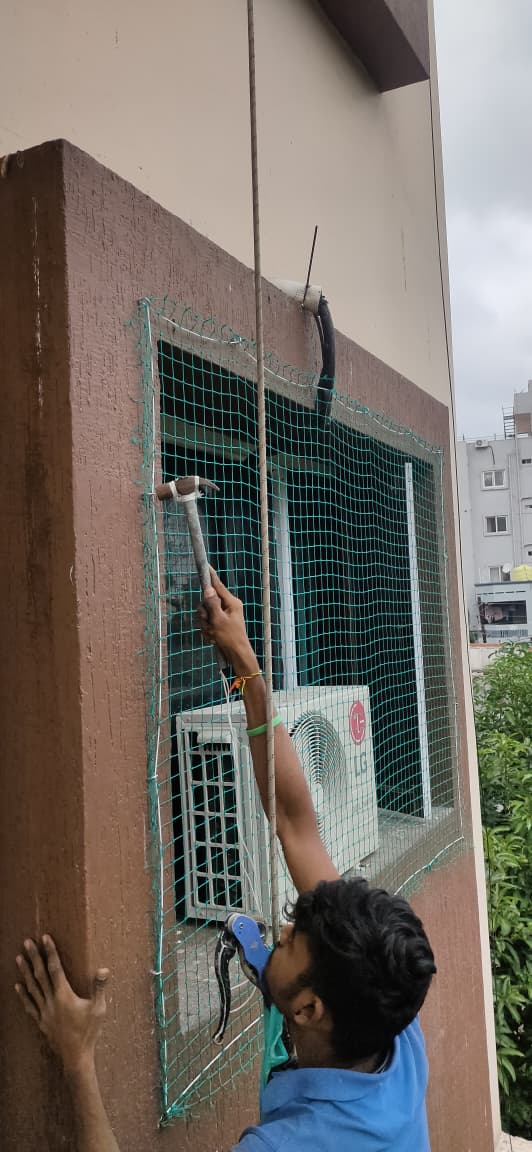 Pigeon Nets installation 9 in Hyderabad